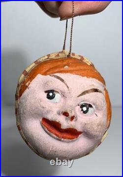 Antique GERMAN PAPER MACHE CHRISTMAS ORNAMENT MAX & MORITZ SQUEAK SQUEEZE TOY