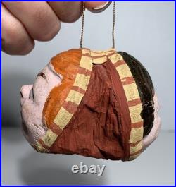 Antique GERMAN PAPER MACHE CHRISTMAS ORNAMENT MAX & MORITZ SQUEAK SQUEEZE TOY