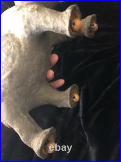 Antique GERMAN SANTA RIDING ELEPHANT NODDING TOY VINTAGE CHRISTMAS