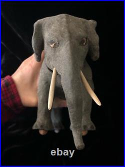 Antique GERMAN SANTA RIDING ELEPHANT NODDING TOY VINTAGE CHRISTMAS