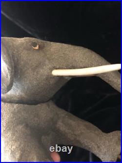 Antique GERMAN SANTA RIDING ELEPHANT NODDING TOY VINTAGE CHRISTMAS