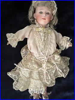 Antique Gebruder Heubach 6969 Pouty German Bisque Doll 10 IN Antique Shoes Dress