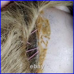 Antique Gebruder Kuhnlenz Large 23 German Bisque Porcelain Doll Leather Body