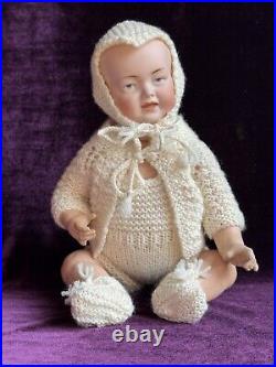 Antique German 11 Kley Hahn 525 Solid Dome Bisque Head Baby Doll Intaglio Eyes