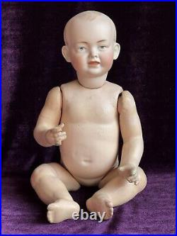 Antique German 11 Kley Hahn 525 Solid Dome Bisque Head Baby Doll Intaglio Eyes