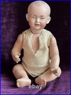 Antique German 11 Kley Hahn 525 Solid Dome Bisque Head Baby Doll Intaglio Eyes