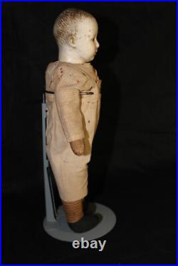 Antique German 12.5 Gebruder Heubach Pouty Boy Doll Bisque Head Character