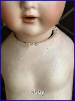 Antique German 14 Gebruder Ohlhaver Revalo Bisque Head Doll