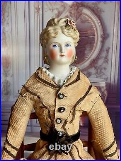 Antique German 16 Dornheim, Koch & Fischer Parian Dresden Parian Fashion Doll