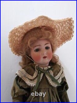 Antique German 16 Hertel Schwab Mold # 136 Bisque Head Compo Body Dressed Doll Antique German 16 Hertel Schwab Mold # 136 Bisque Head Compo Body Dressed Doll
