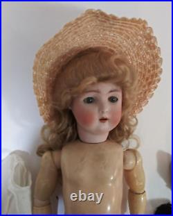 Antique German 16 Hertel Schwab Mold # 136 Bisque Head Compo Body Dressed Doll Antique German 16 Hertel Schwab Mold # 136 Bisque Head Compo Body Dressed Doll