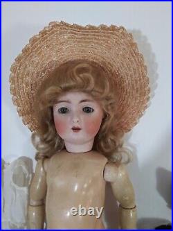 Antique German 16 Hertel Schwab Mold # 136 Bisque Head Compo Body Dressed Doll Antique German 16 Hertel Schwab Mold # 136 Bisque Head Compo Body Dressed Doll