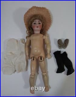 Antique German 16 Hertel Schwab Mold # 136 Bisque Head Compo Body Dressed Doll Antique German 16 Hertel Schwab Mold # 136 Bisque Head Compo Body Dressed Doll