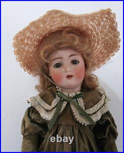 Antique German 16 Hertel Schwab Mold # 136 Bisque Head Compo Body Dressed Doll Antique German 16 Hertel Schwab Mold # 136 Bisque Head Compo Body Dressed Doll
