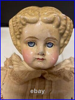 Antique German 17 A. F. & C Superior Papier Mache Doll with Label Beautiful Antique German 17 A. F. & C Superior Papier Mache Doll with Label Beautiful
