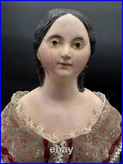 Antique German 1858 Paper-Mache Doll
