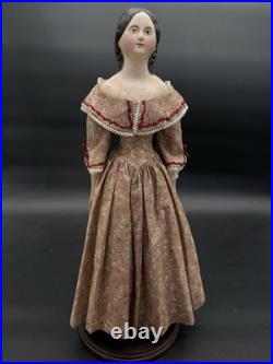 Antique German 1858 Paper-Mache Doll