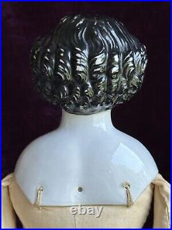Antique German 19 China Shoulder Head Brunette Victorian Fashion Doll Antique German 19 China Shoulder Head Brunette Victorian Fashion Doll