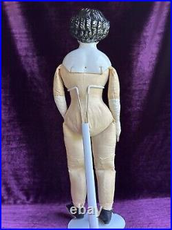 Antique German 19 China Shoulder Head Brunette Victorian Fashion Doll Antique German 19 China Shoulder Head Brunette Victorian Fashion Doll