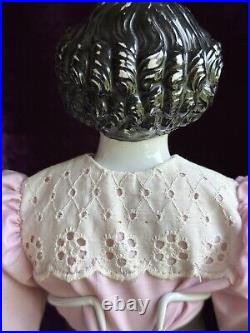 Antique German 19 China Shoulder Head Brunette Victorian Fashion Doll Antique German 19 China Shoulder Head Brunette Victorian Fashion Doll