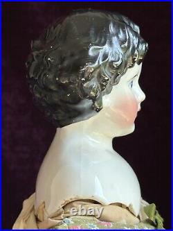 Antique German 19 Kling 176 Brunette Young Lady China Head Doll Antique German 19 Kling 176 Brunette Young Lady China Head Doll