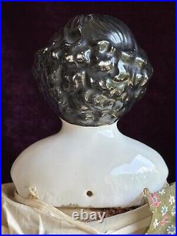 Antique German 19 Kling 176 Brunette Young Lady China Head Doll Antique German 19 Kling 176 Brunette Young Lady China Head Doll