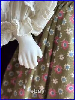 Antique German 19 Kling 176 Brunette Young Lady China Head Doll Antique German 19 Kling 176 Brunette Young Lady China Head Doll