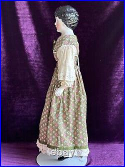 Antique German 19 Kling 176 Brunette Young Lady China Head Doll Antique German 19 Kling 176 Brunette Young Lady China Head Doll