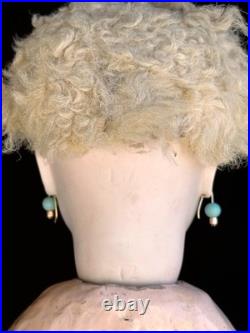 Antique German 20.5 Sonnenberg 117 Belton Type Closed Mouth Bisque Head Doll