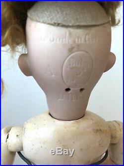 Antique German 20 Armand Marseille Baby Betty Bisque Head Doll