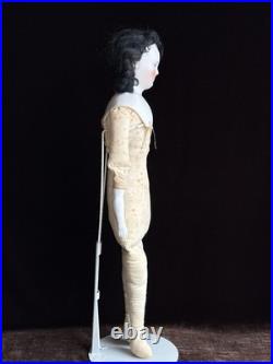 Antique German 21 Biedermeier Bald China Shoulder Head Doll