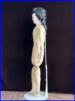Antique German 21 Biedermeier Bald China Shoulder Head Doll