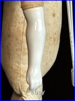 Antique German 21 Biedermeier Bald China Shoulder Head Doll