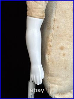 Antique German 21 Biedermeier Bald China Shoulder Head Doll