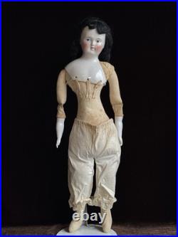 Antique German 21 Biedermeier Bald China Shoulder Head Doll