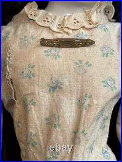 Antique German 21 Biedermeier Bald China Shoulder Head Doll