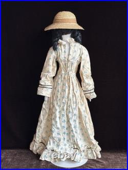 Antique German 21 Biedermeier Bald China Shoulder Head Doll