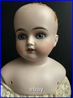 Antique German 21 Kestner Bisque Turned Head Doll Cloth Body
