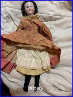 Antique German 22 inch China Doll with damage, as is