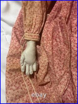 Antique German 22 inch China Doll with damage, as is