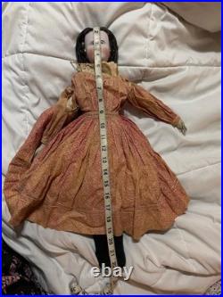 Antique German 22 inch China Doll with damage, as is