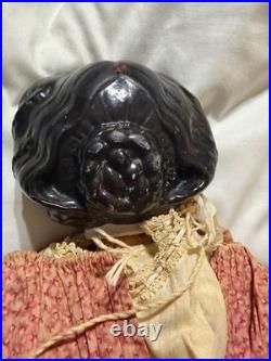 Antique German 22 inch China Doll with damage, as is