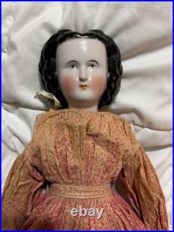 Antique German 22 inch China Doll with damage, as is