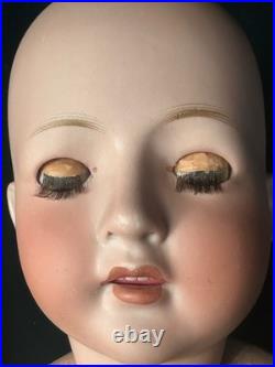 Antique German 24 Gebrüder Ohlhaver Revalo Bisque Head Doll