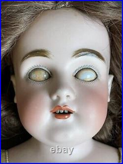 Antique German 24 Kestner 154 Dep Bisque Shoulder Head Doll