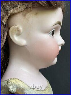 Antique German 24 Kestner 154 Dep Bisque Shoulder Head Doll