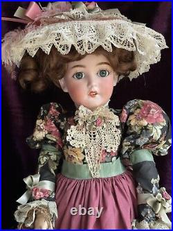 Antique German 24 Queen Louise Bisque Head Doll