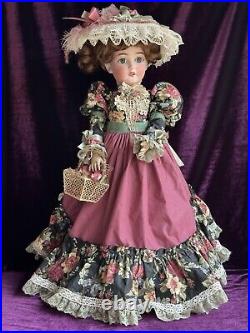 Antique German 24 Queen Louise Bisque Head Doll