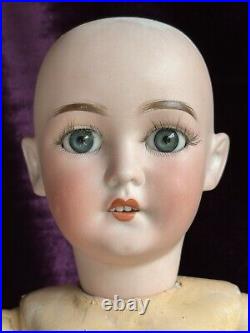 Antique German 24 Queen Louise Bisque Head Doll