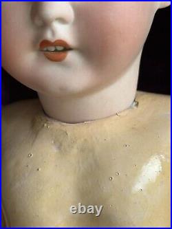 Antique German 24 Queen Louise Bisque Head Doll